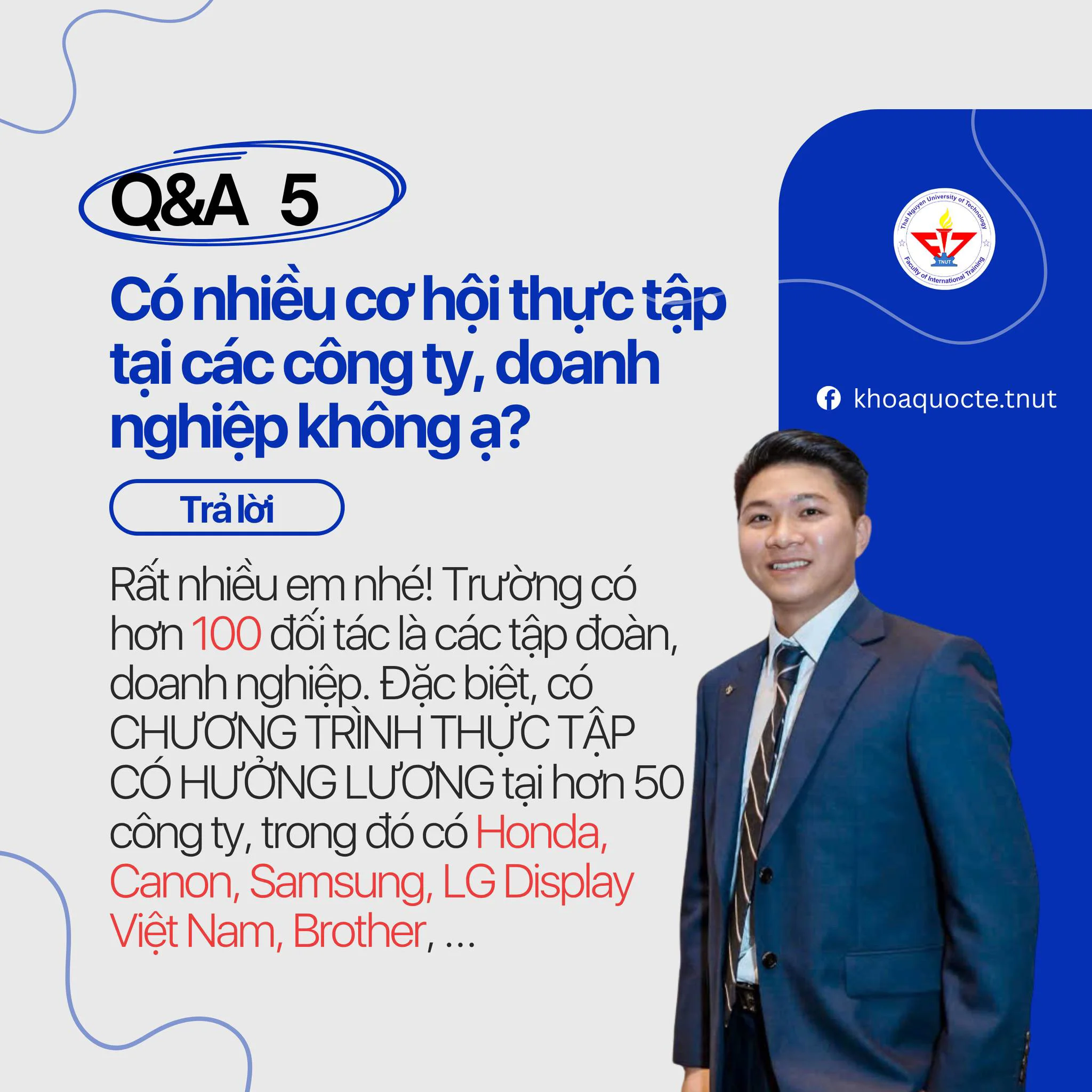 Có nhiều cơ hội thực tập tại các công ty, doanh nghiệp không ạ?